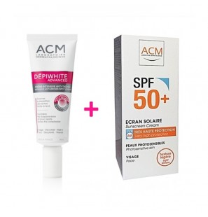 ACM DEPIWHITE ADVANCED CREME INTENSIVE ANTI-TACHE 40ML + ACM CREME SOLAIRE INVISIBLE SPF50+