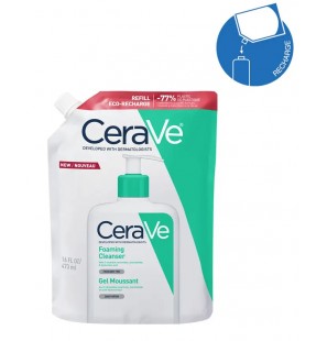 CERAVE GEL MOUSSANT ECO-RECHARGE PEAUX NORMALES A GRASSES 473ML