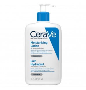 CeraVe Lait Hydratant Léger Peau Sèche à Très Sèche | 473ml
