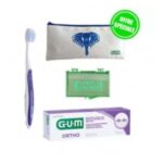 GUM TROUSSE ORTHO BROSSE A DENTS 124 + DENTIFRICE ORTHO + CIRE ORTHO REF TR.ORTHO