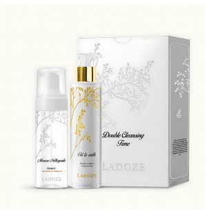 LADOZE DOUBLE CLEANSING TIME COFFRET OIL TO MILK 200ML + MOUSSE 150ML