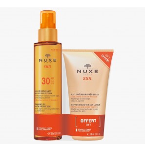 NUXE SUN PACK HUILE SOLAIRE BRONZANTE SPF30 150ML + LAIT FRAICHEUR APRES-SOLEIL 100ML